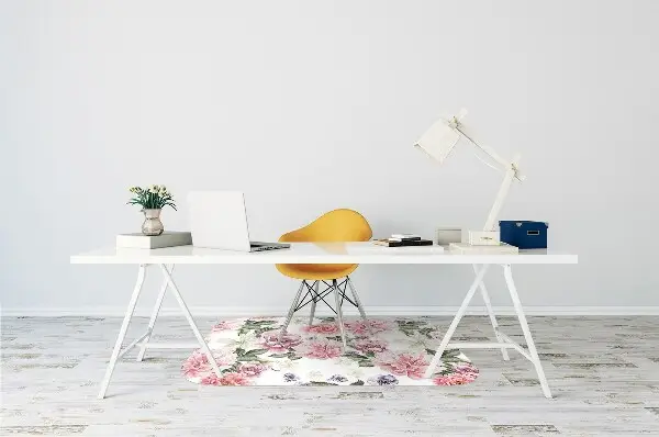 Tappeto per sedia con ruote Fiori D'Arte