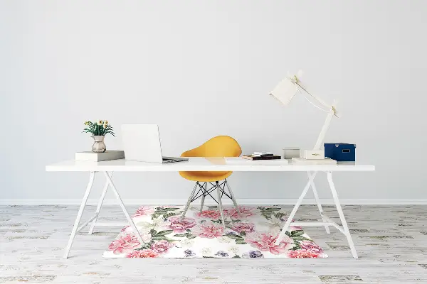 Tappeto per sedia con ruote Fiori D'Arte
