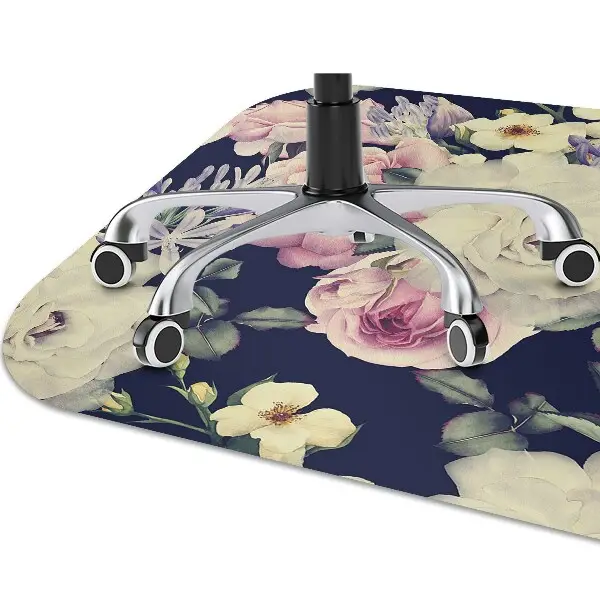 Tappeto per sedia con ruote Rose Vintage Bianche