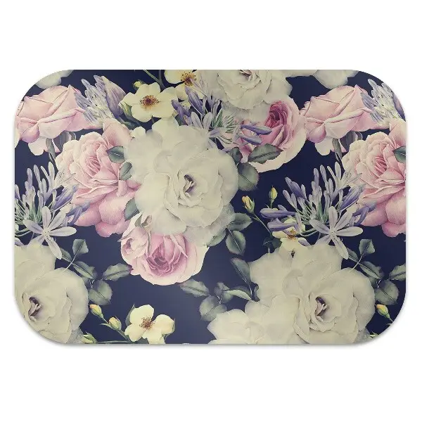 Tappeto per sedia con ruote Rose Vintage Bianche
