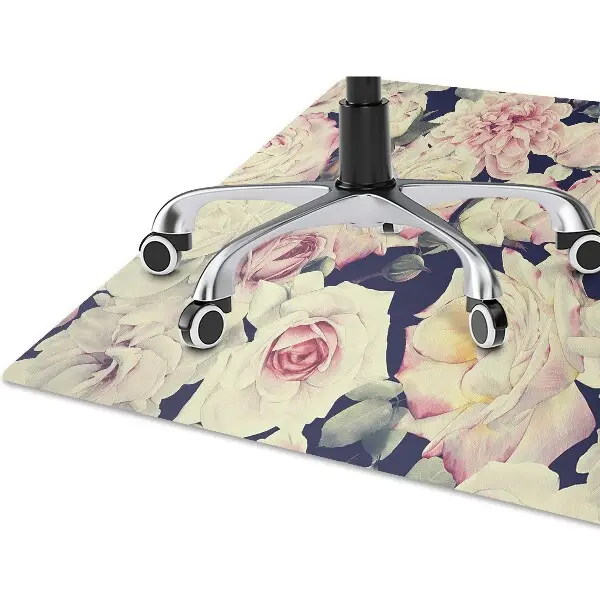 Tappeto per sedia con ruote Rose Bianche
