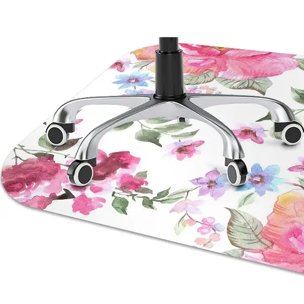 Tappeto per sedia con ruote Rose Ad Acquerello