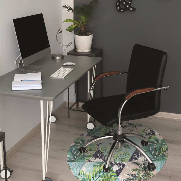 Tappeto per sedia con ruote Mosaico Tropicale
