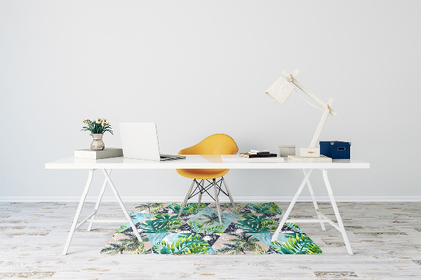 Tappeto per sedia con ruote Mosaico Tropicale