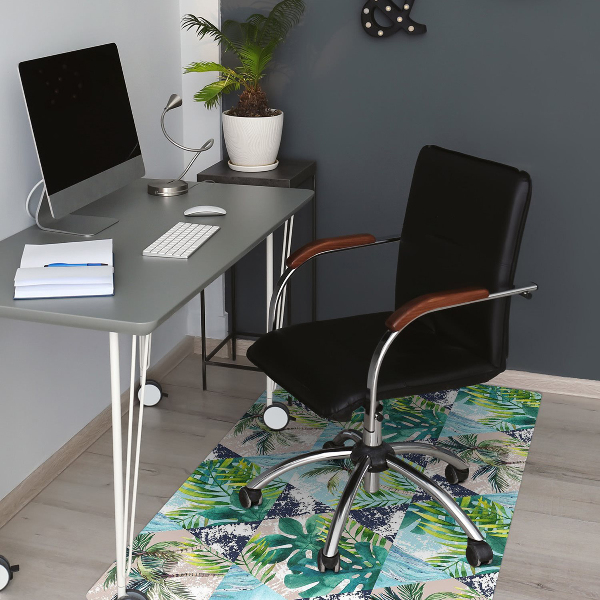Tappeto per sedia con ruote Mosaico Tropicale