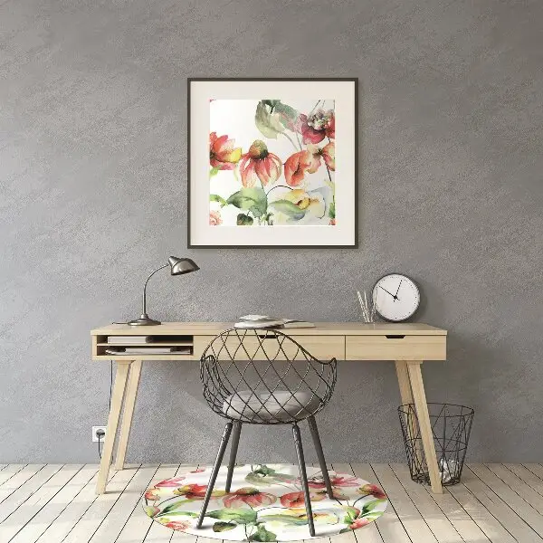 Tappeto per sedia con ruote Fiori Selvatici