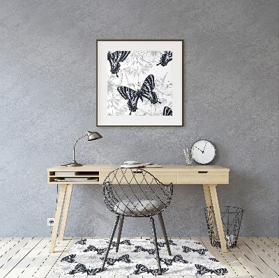 Tappeto per sedia con ruote Drawing Butterflies