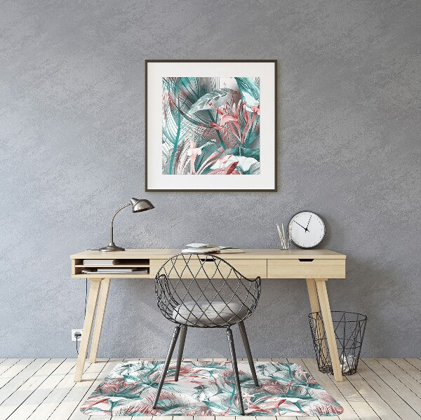 Tappeto per sedia con ruote Disegno Tropicale