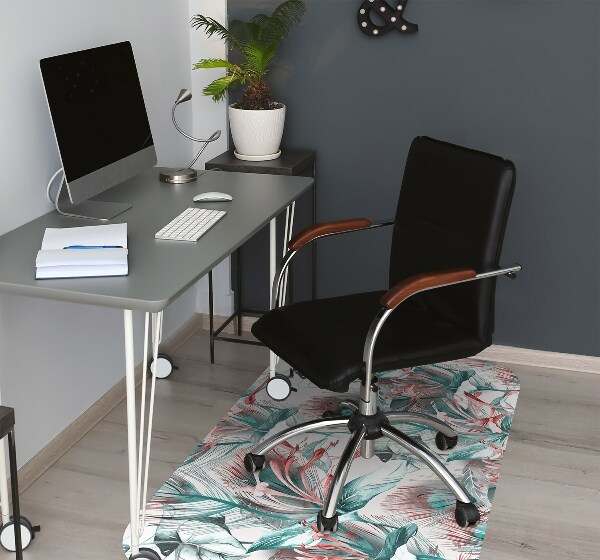 Tappeto per sedia con ruote Disegno Tropicale
