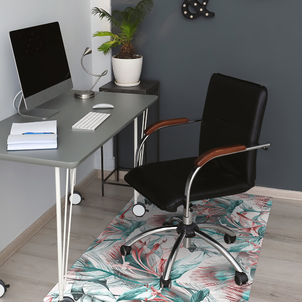 Tappeto per sedia con ruote Disegno Tropicale