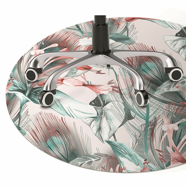 Tappeto per sedia con ruote Disegno Tropicale