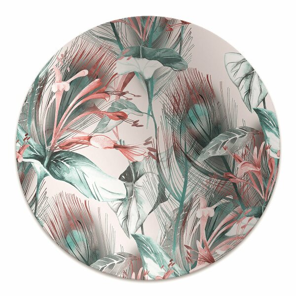 Tappeto per sedia con ruote Disegno Tropicale