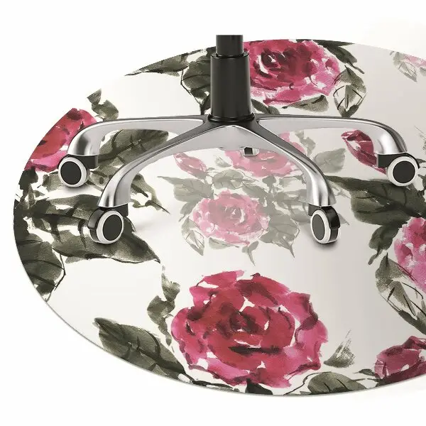 Tappeto per sedia con ruote Rose Dipinte