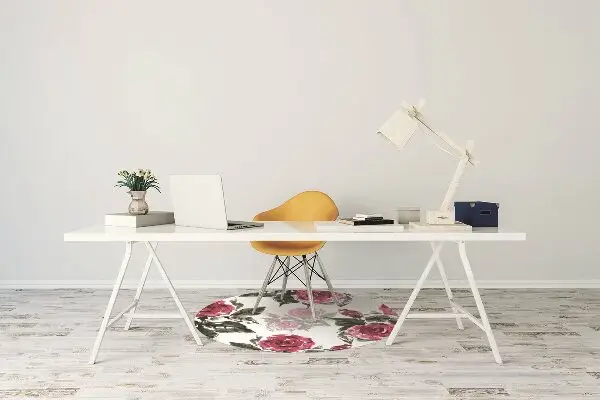 Tappeto per sedia con ruote Rose Dipinte