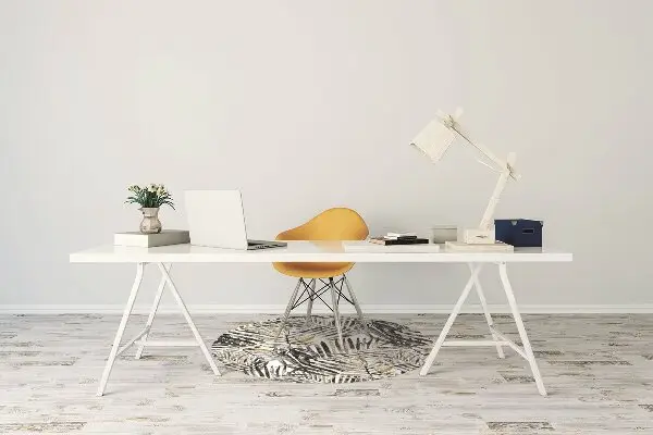 Tappeto per sedia con ruote Foglie Nere