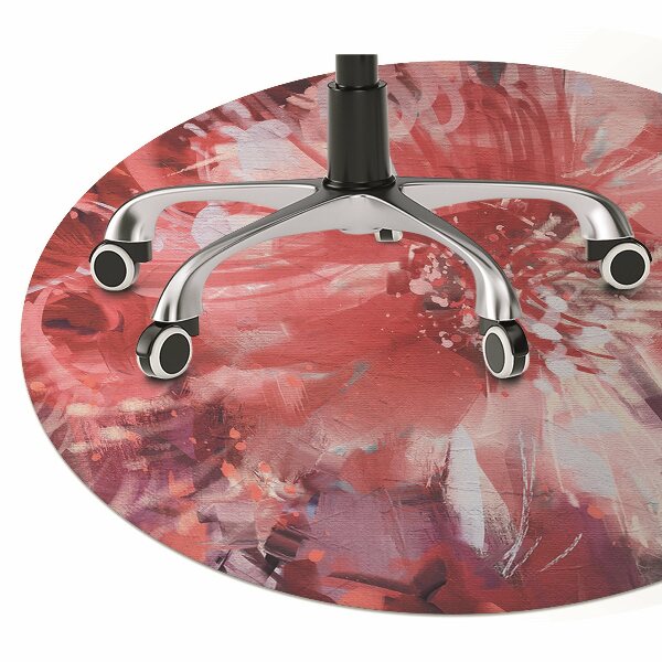 Tappeto per sedia con ruote Fiore Rosso
