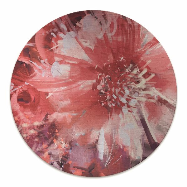 Tappeto per sedia con ruote Fiore Rosso