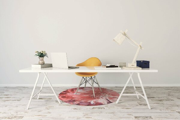 Tappeto per sedia con ruote Fiore Rosso