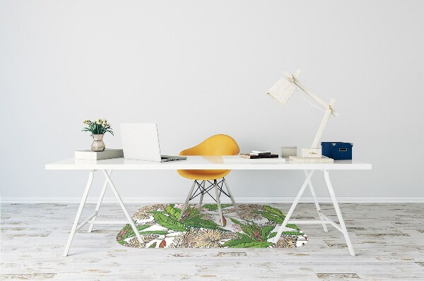 Tappeto per sedia con ruote Giungla Tropicale