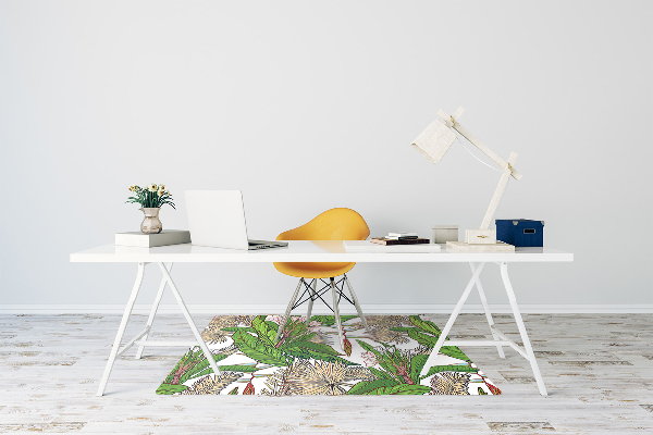 Tappeto per sedia con ruote Giungla Tropicale