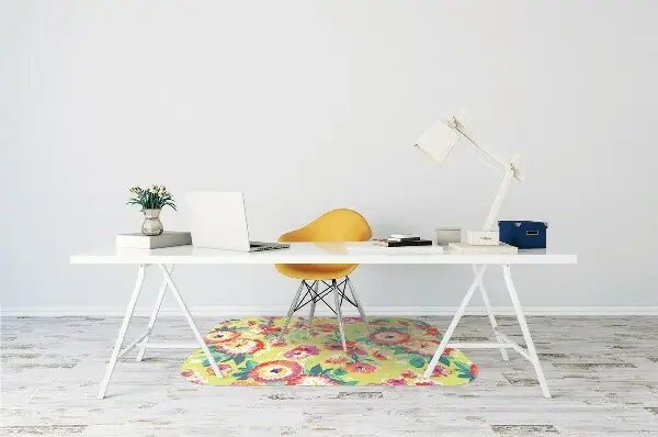 Tappeto per sedia con ruote Giardino Floreale