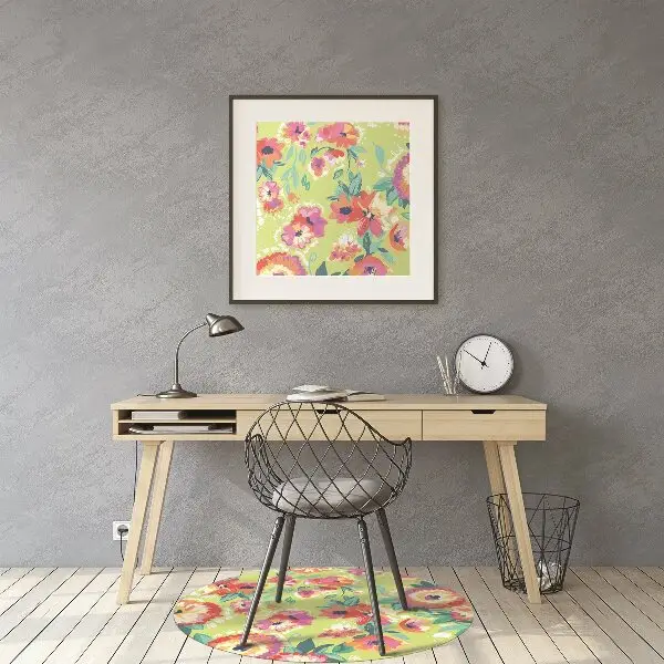 Tappeto per sedia con ruote Giardino Floreale