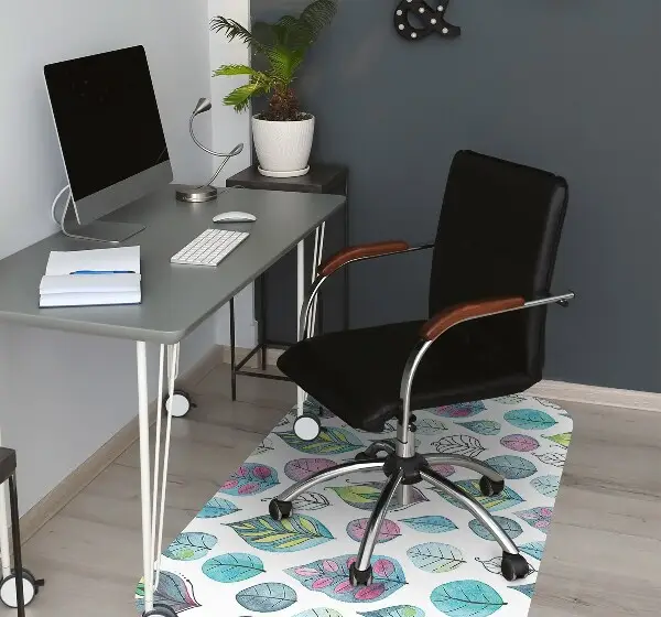 Tappeto per sedia con ruote Foglie Di Cartone Animato