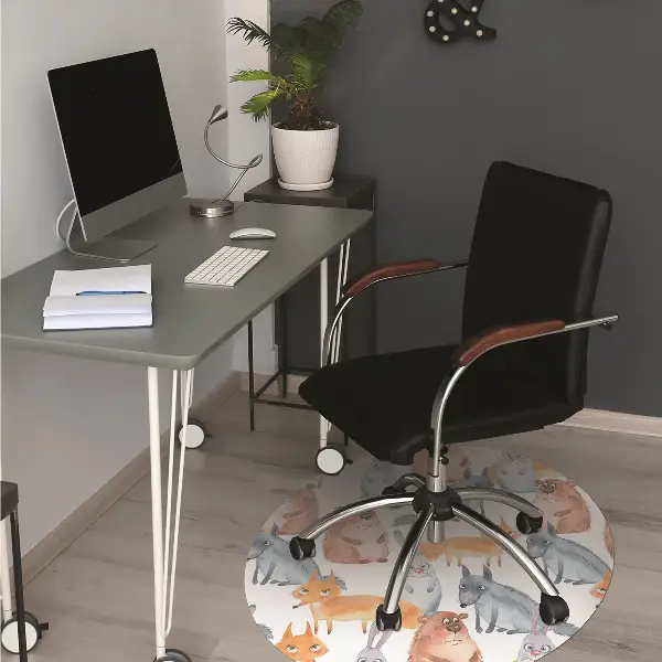 Tappeto per sedia con ruote Animali