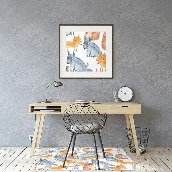 Tappeto per sedia con ruote Animali