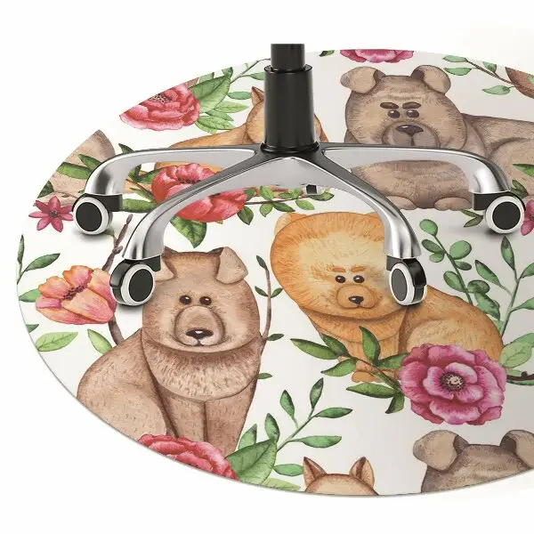 Tappeto per sedia con ruote Chow Chow Dogs