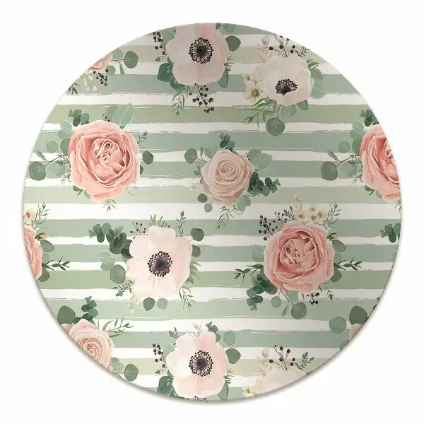 Tappeto per sedia con ruote Rose A Strisce