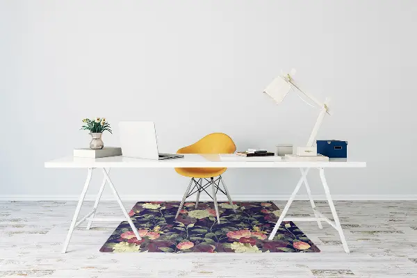 Tappeto per sedia con ruote Fiori Vintage