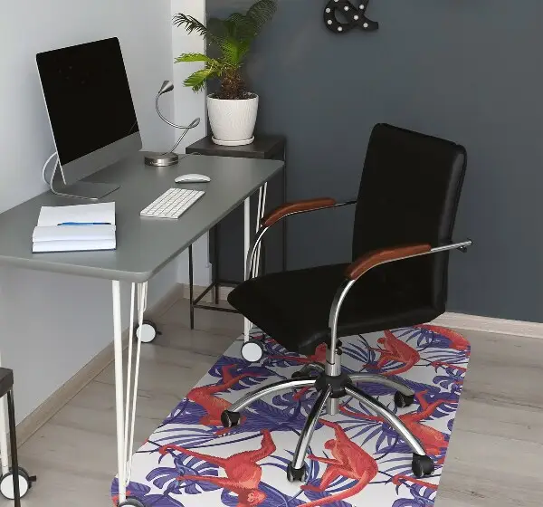 Tappeto per sedia con ruote Scimmie Rosse
