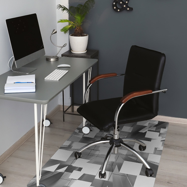Tappeto per sedia con ruote Piastrelle Grigie
