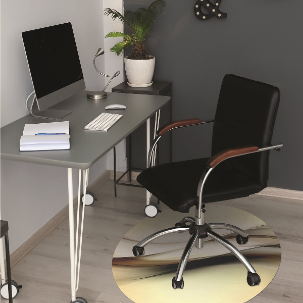 Tappeto per sedia con ruote Astrazione Beige