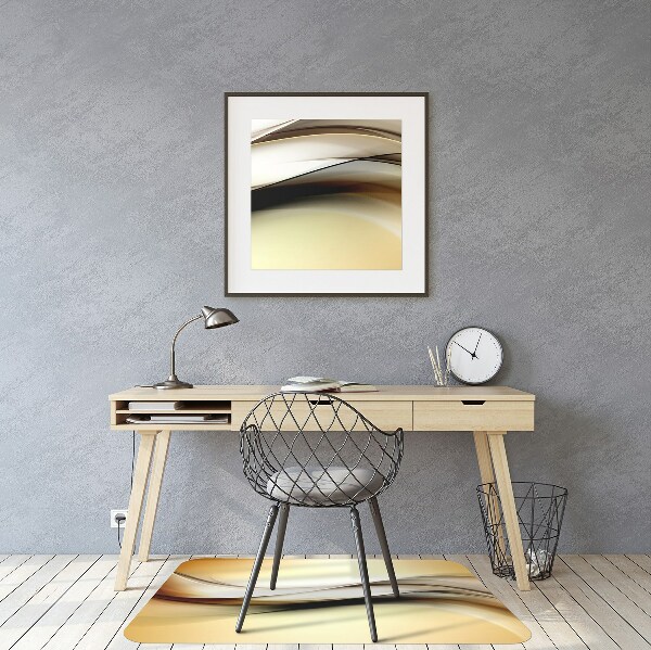 Tappeto per sedia con ruote Astrazione Beige