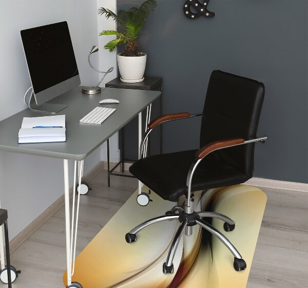 Tappeto per sedia con ruote Astrazione Beige