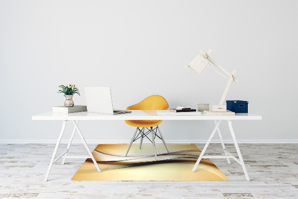 Tappeto per sedia con ruote Astrazione Beige
