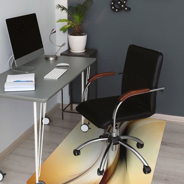 Tappeto per sedia con ruote Astrazione Beige
