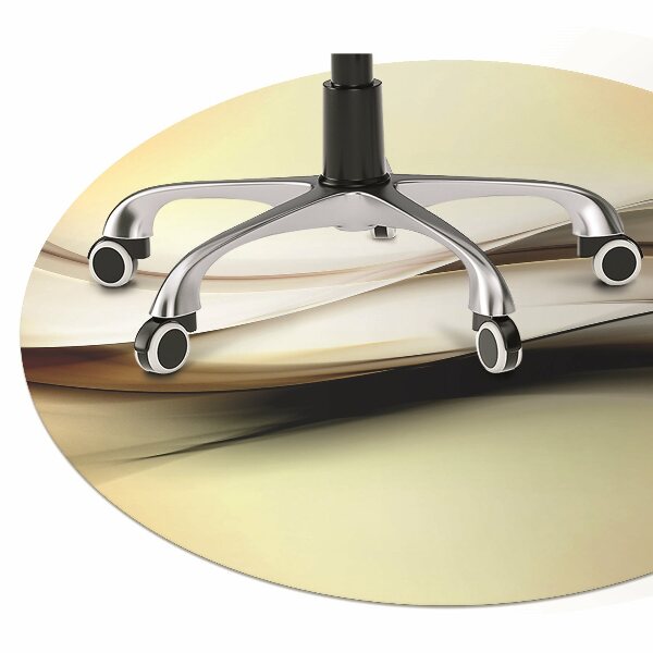 Tappeto per sedia con ruote Astrazione Beige