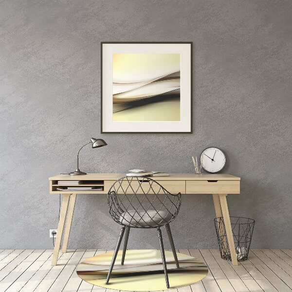 Tappeto per sedia con ruote Astrazione Beige