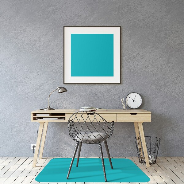 Tappeto sotto sedia ufficio Colore Turchese Scuro
