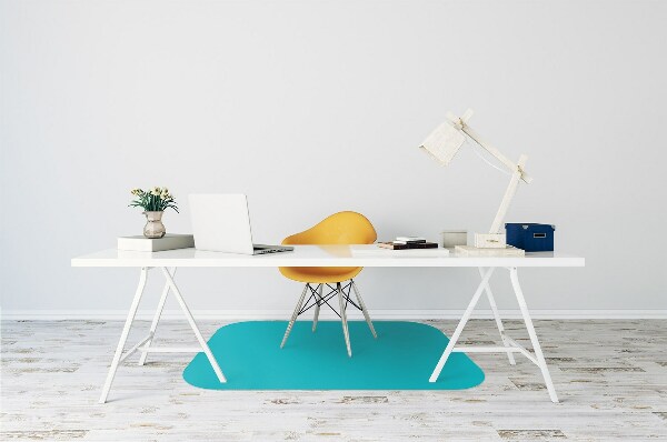 Tappeto sotto sedia ufficio Colore Turchese Scuro