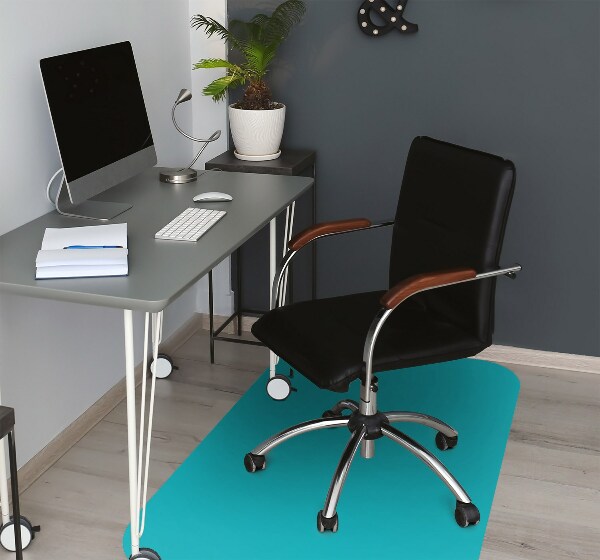 Tappeto sotto sedia ufficio Colore Turchese Scuro