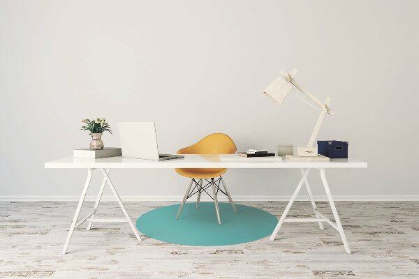 Tappeto sotto sedia ufficio Colore Turchese Scuro