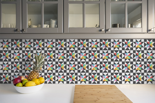 Piastrelle pvc Tema Colorato Geometrico