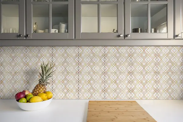 Piastrelle pvc Linee Dorate