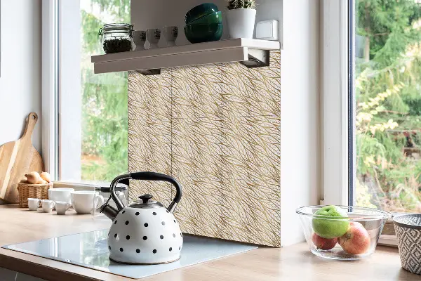 Piastrelle pvc Foglie Dorate