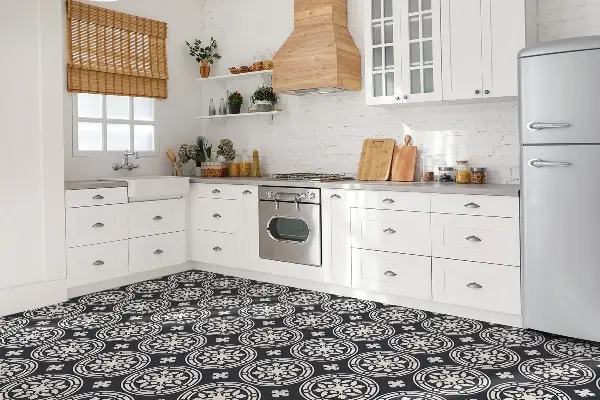 Piastrelle pvc Pattern Nero Arabo