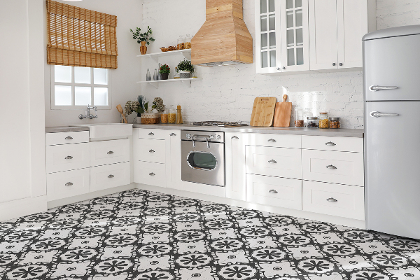 Piastrelle in pvc Pattern Grigio Geometrico